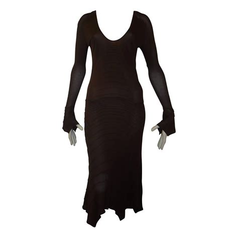 saint laurent brown dresses